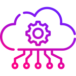 CIEM Services - a cloud with a clog in it and network links coming down from the cloud
