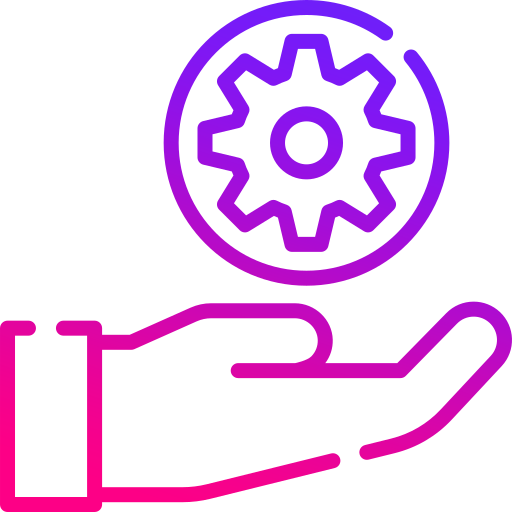 Managed Services IAM - a hand with a cog hovering above it